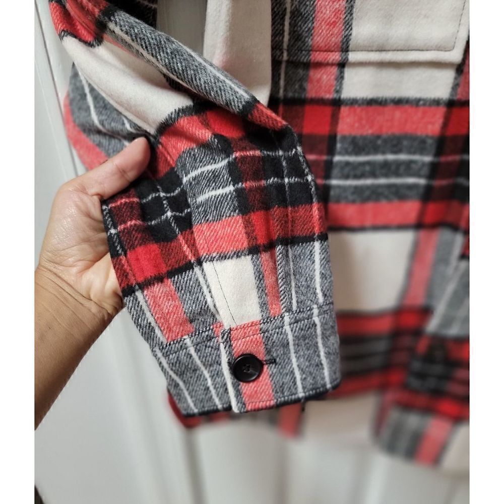 Rails Flannel Wool Blend Shacket L - Picture 8 of 9